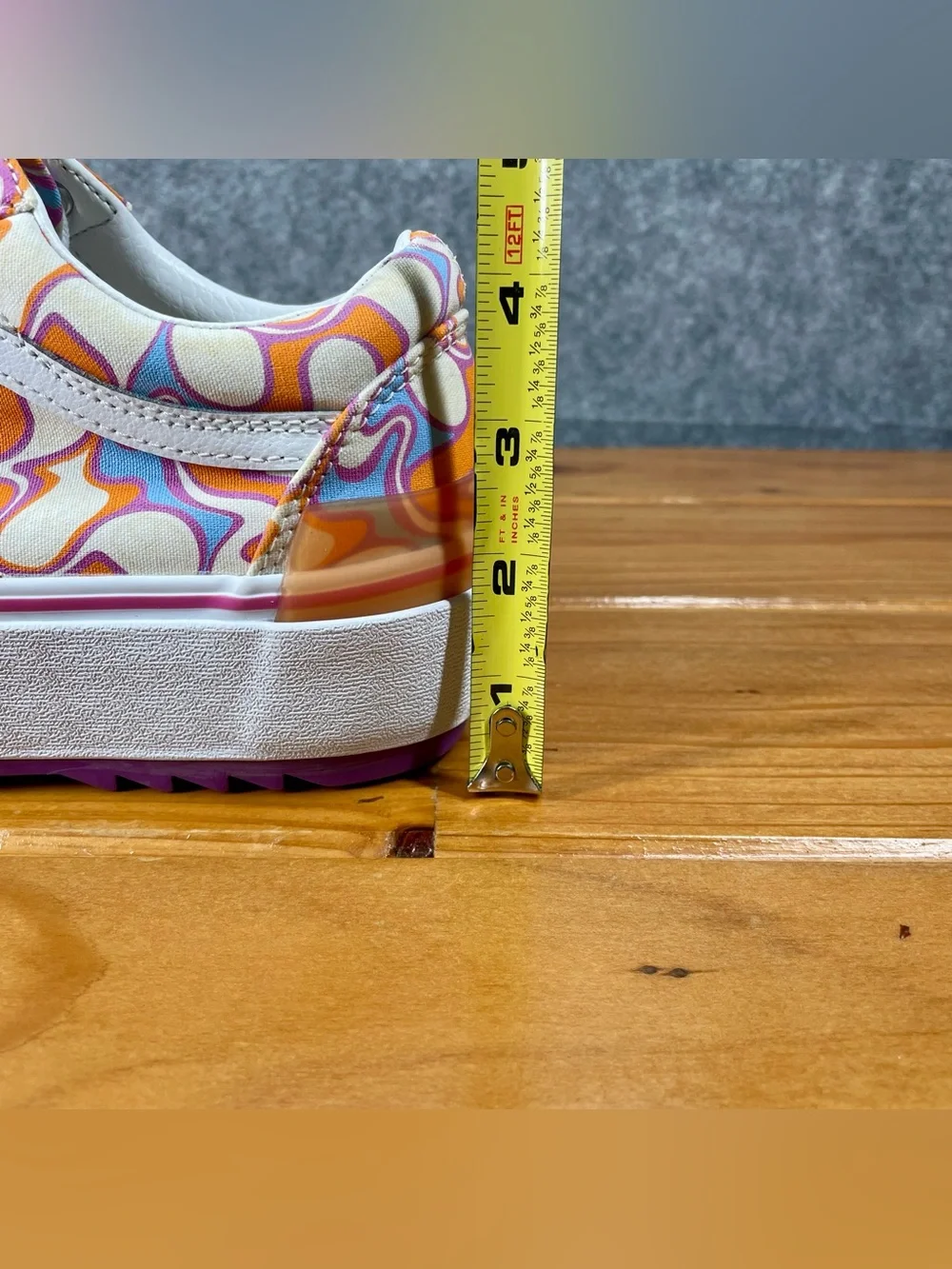 Vans Old Skool Stacked Womens Size 8 / Men 6.5 UV Ink Peace Platform Psychedelic
